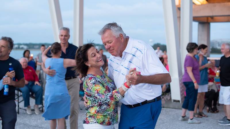 Dancing on the Cooper at the Mount Pleasant Pier June 10 with Kae Glass Band